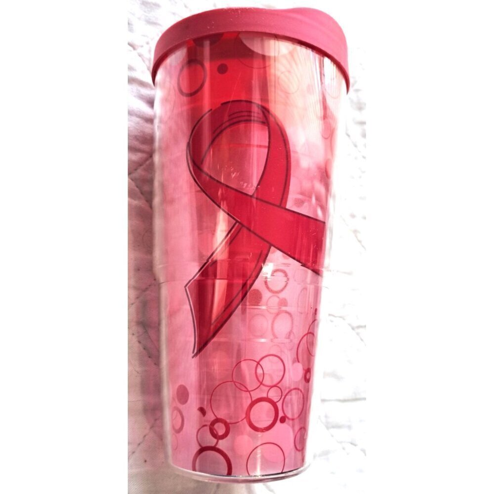 Tervis 24 Ounce Breast Cancer Awareness Tumbler with Lid Pink